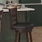 Flash Furniture Zerrick Commercial Wood Classic Ladderback Swivel Counter Stool w/Black LeatherSoft Seat, Espresso ES-UN3-24-ESP-GG - alternate 7